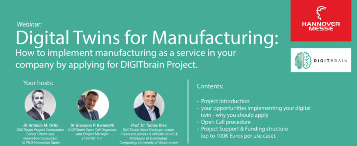 DIGITbrain Webinar at Hannover Messe banner