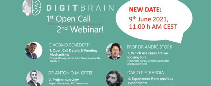 New Date of DIGITbrain Open Call WEbinar